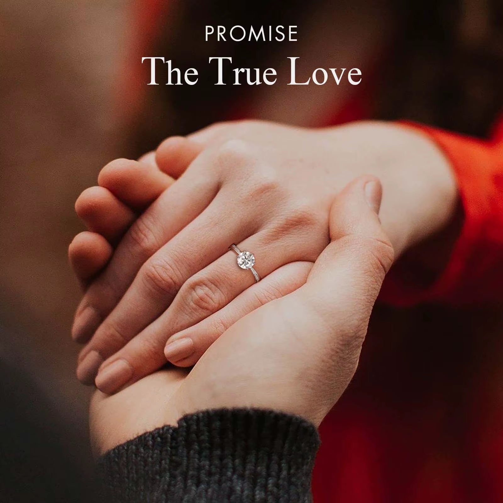 2.0CT 1CT 0.5CT Solitaire Engagement Moissanite Promise Rings Women Lab Created Diamond S925 Sterling Silver Bridal Wedding Ring