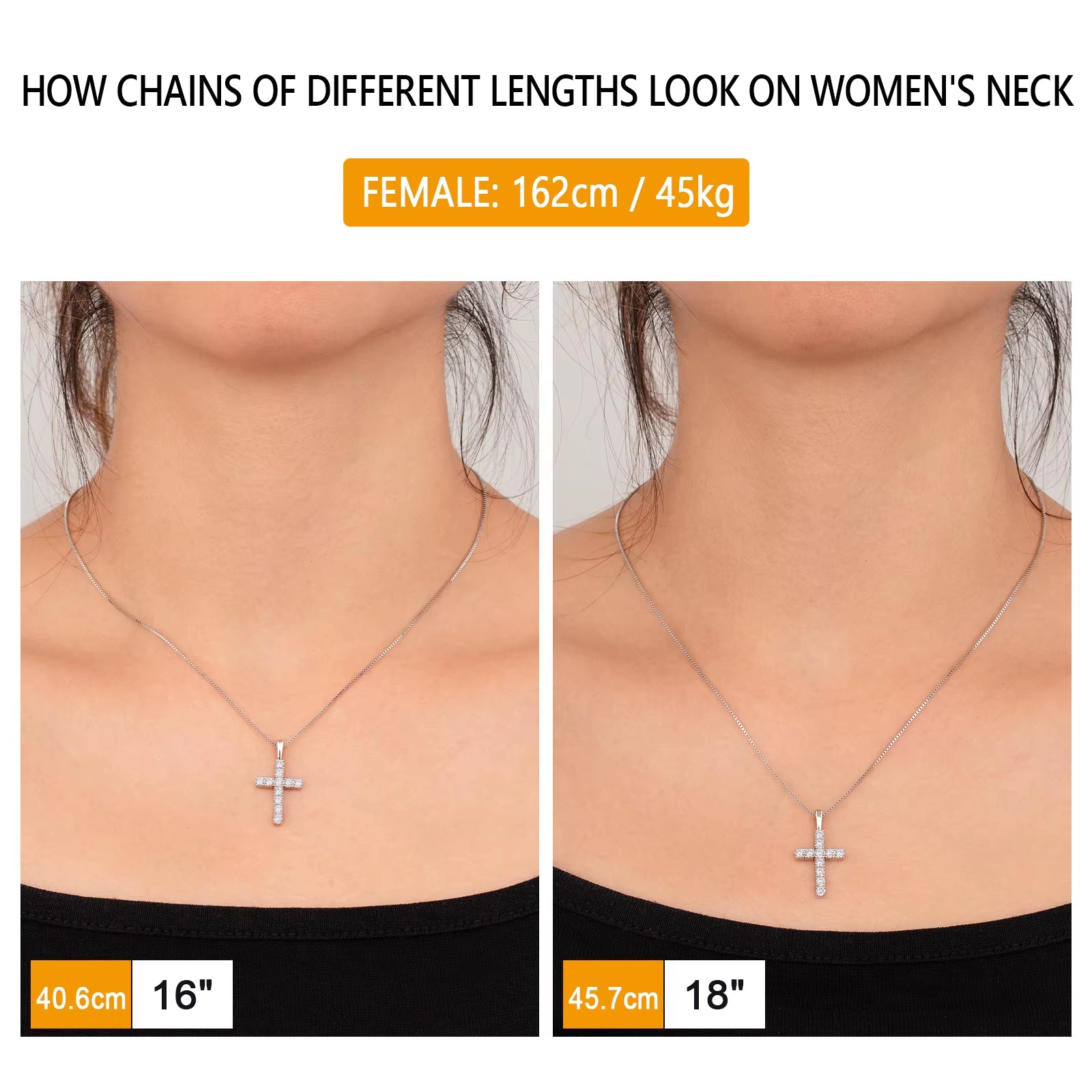 Moissanite Cross Pendant Necklace Women Men Jewelry Faith Pendant Christian Gifts VVS Diamond Charm 925 Sterling Silver Chain