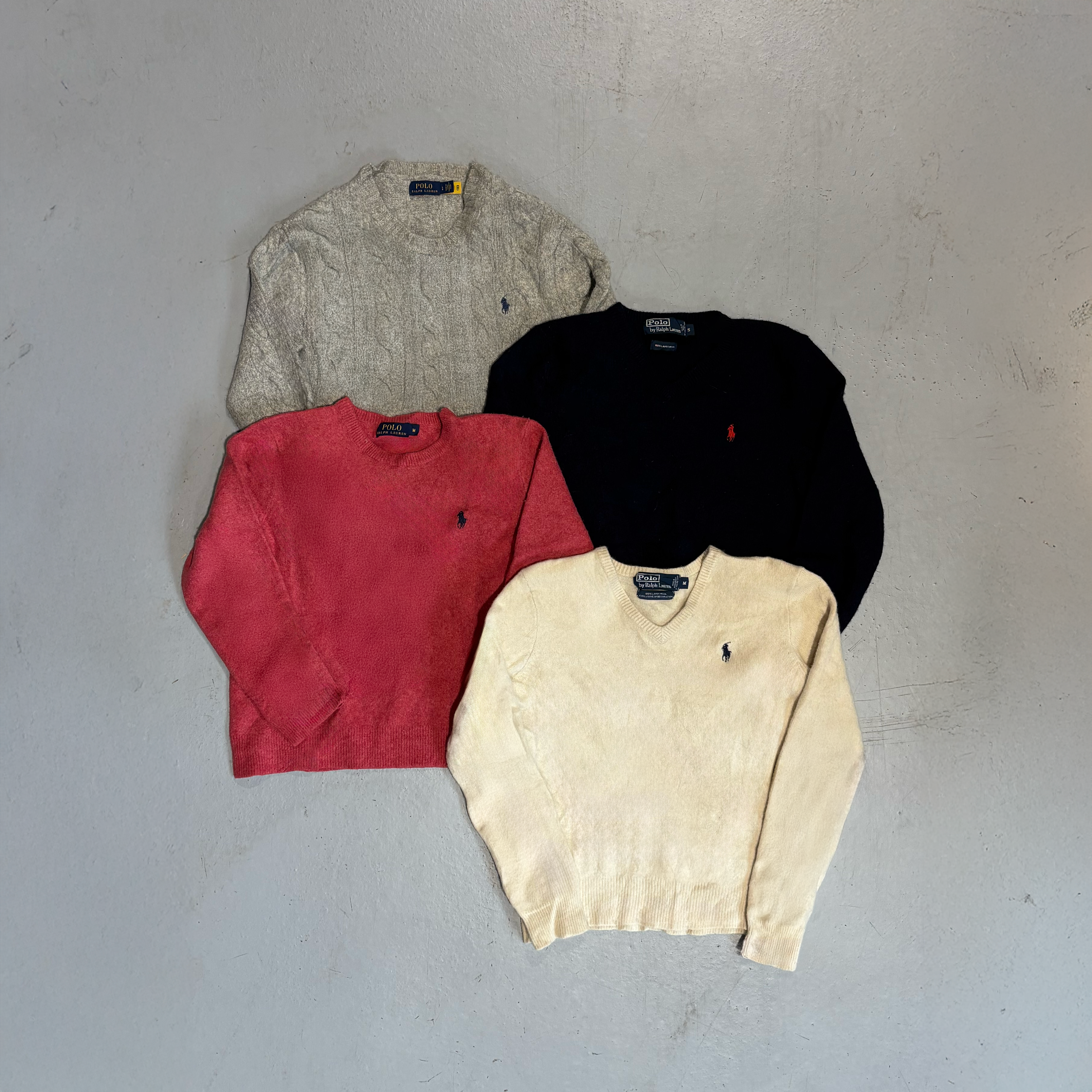 10x RALPH LAUREN SHRUNKEN WOOL SWEATERS